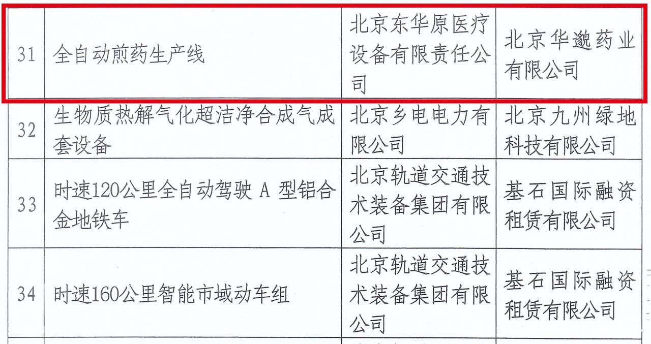 中關(guān)村首臺（套）重大技術(shù)裝備試驗、示范項目